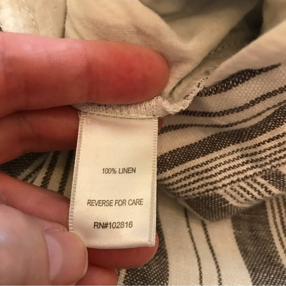 Garnet Hill Striped Pants, Size 12, Grey & White - Picture 4 of 5
